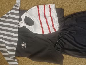 Kids Costumes to Hire - PIRATE GIRL - waistcoat, skirt, top, bandana 